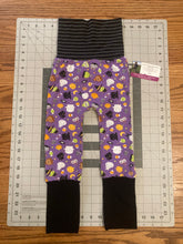Load image into Gallery viewer, CLEARANCE 9mo-3T Halloween Cartoon Ghosts, Pumpkins, Witches on Purple Maxaloones