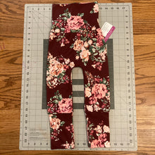 Load image into Gallery viewer, CLEARANCE 9mo-3T Floral Flowers Burgundy Soft Maxaloones