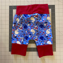 Load image into Gallery viewer, CLEARANCE 9mo-3T Red, White, and Blue Whales Maxaloones Shorts