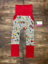 Load image into Gallery viewer, CLEARANCE Traffic Cars Trucks Trains Ambulance Pockets Cotton Spandex Maxaloones