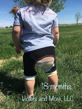 Load image into Gallery viewer, CLEARANCE 9mo-3T Bees Rainbows Flowers Clouds Maxaloones Shorts