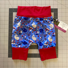 Load image into Gallery viewer, CLEARANCE 9mo-3T Red, White, and Blue Whales Maxaloones Shorts
