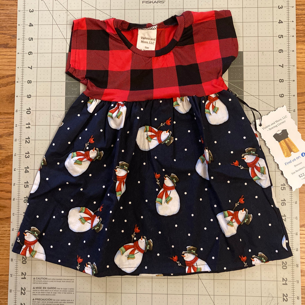 CLEARANCE 18-24 month Snowman Dolman Dress