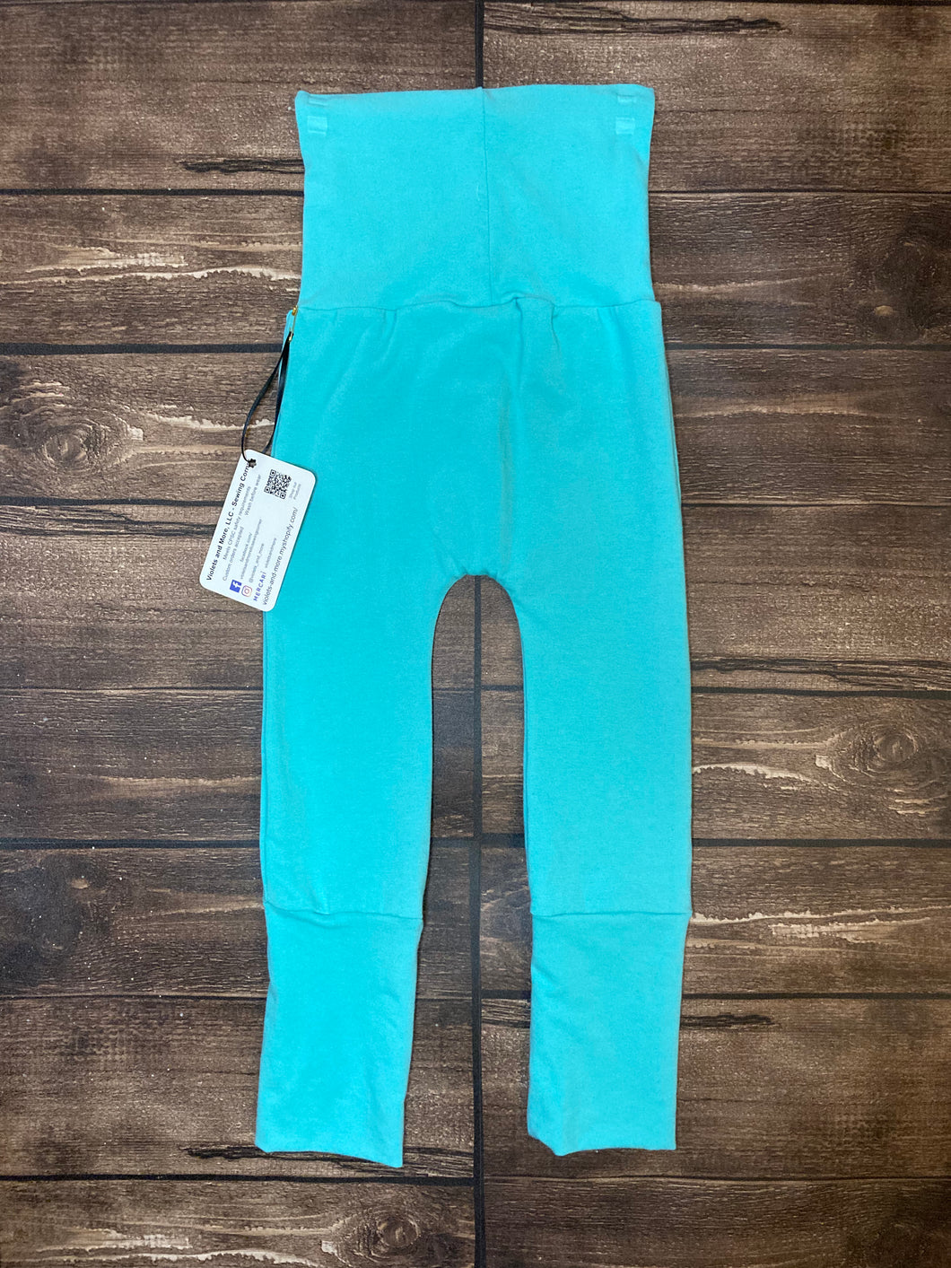 CLEARANCE 9mo-3T Mint Blue Cotton Spandex Basics Maxaloones