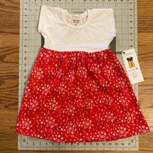 Load image into Gallery viewer, CLEARANCE 6-9 months Red Snowflake Dolman Dress
