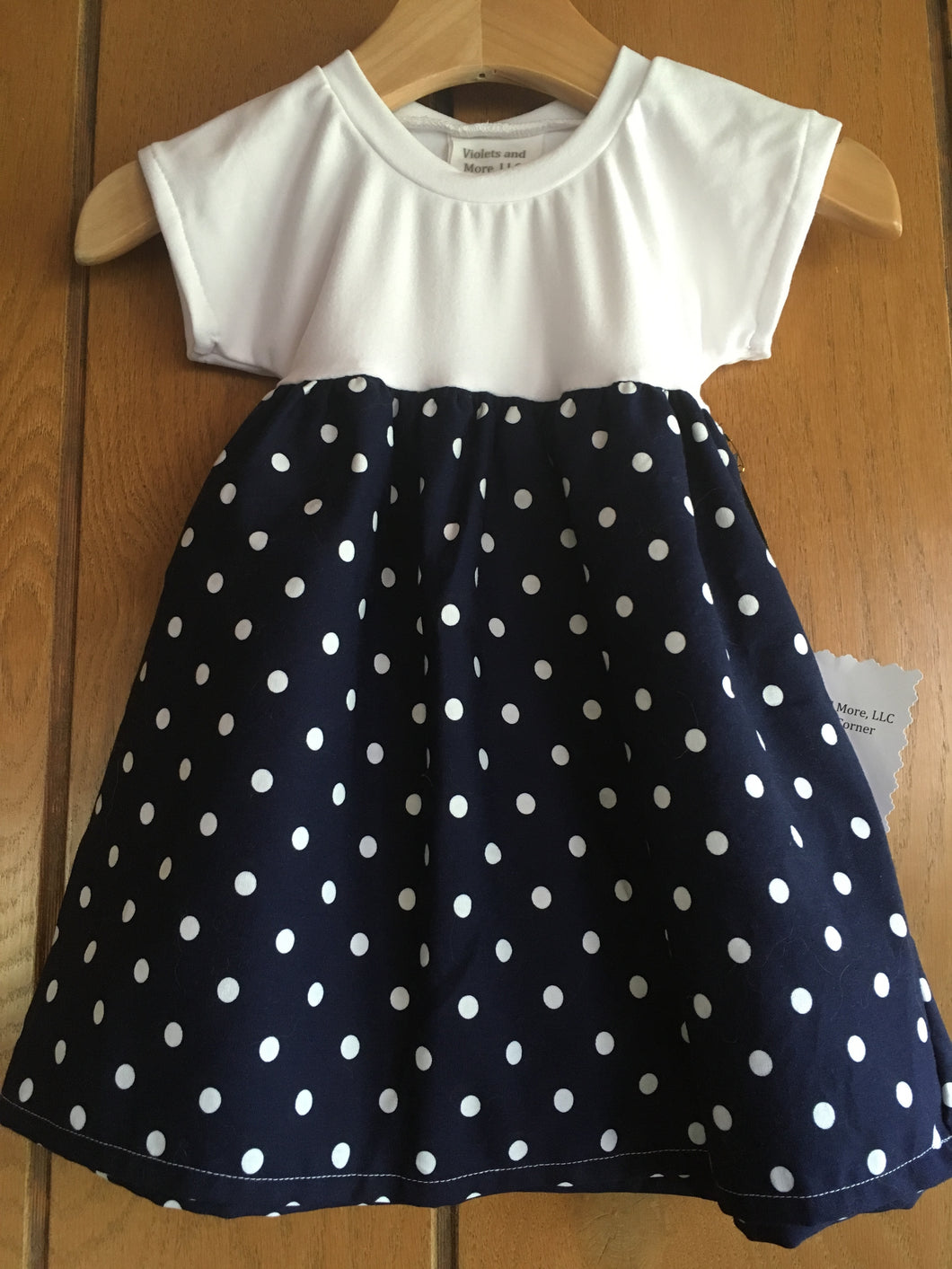 12-18 months Navy Polka Dot Dress