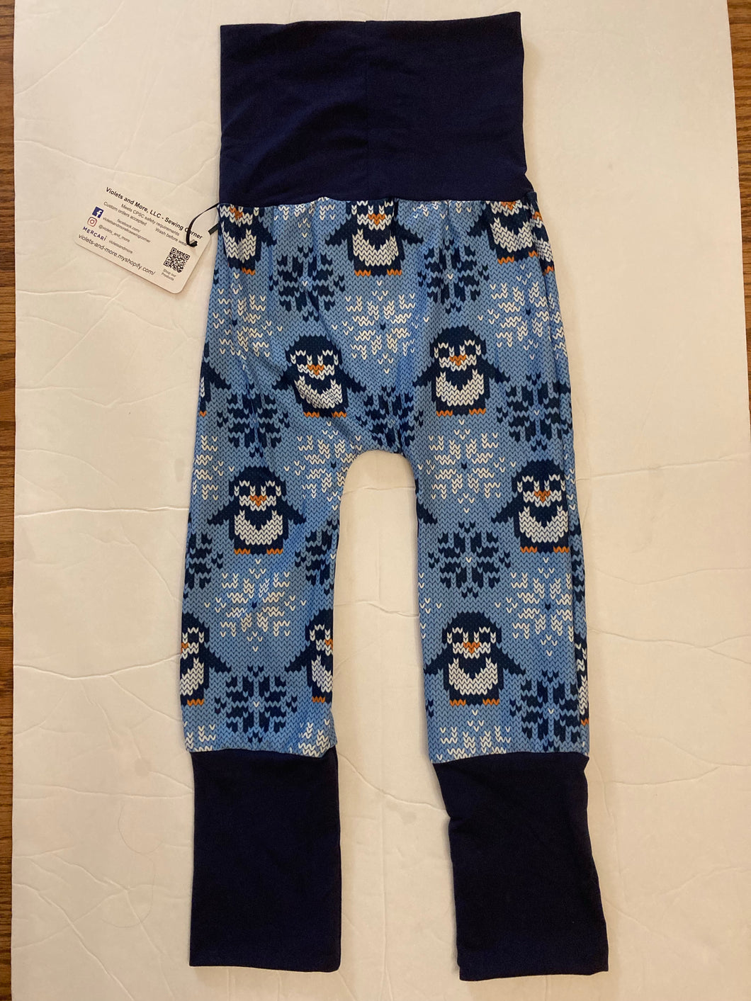 CLEARANCE 9mo-3T Penguin Faux Knit Double Brushed Polyester Maxaloones