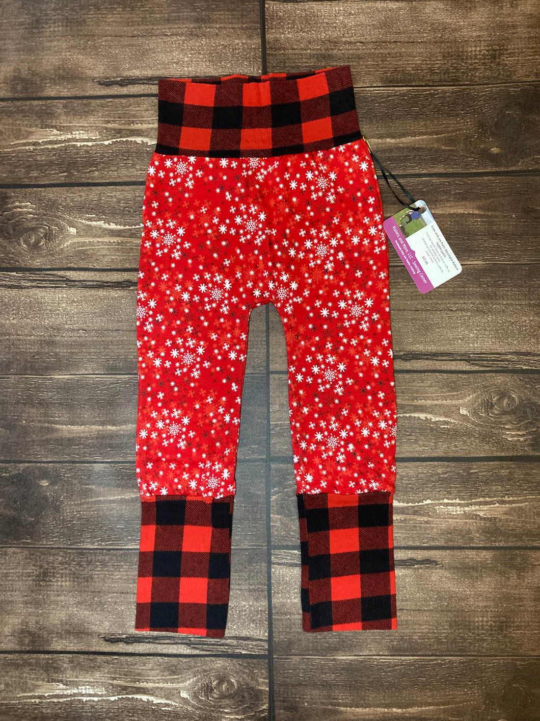 CLEARANCE 9mo-3T Snowflake Buffalo Plaid Maxaloones