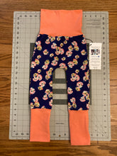 Load image into Gallery viewer, CLEARANCE 9mo-3T Peach Flowers Floral on Navy Maxaloones
