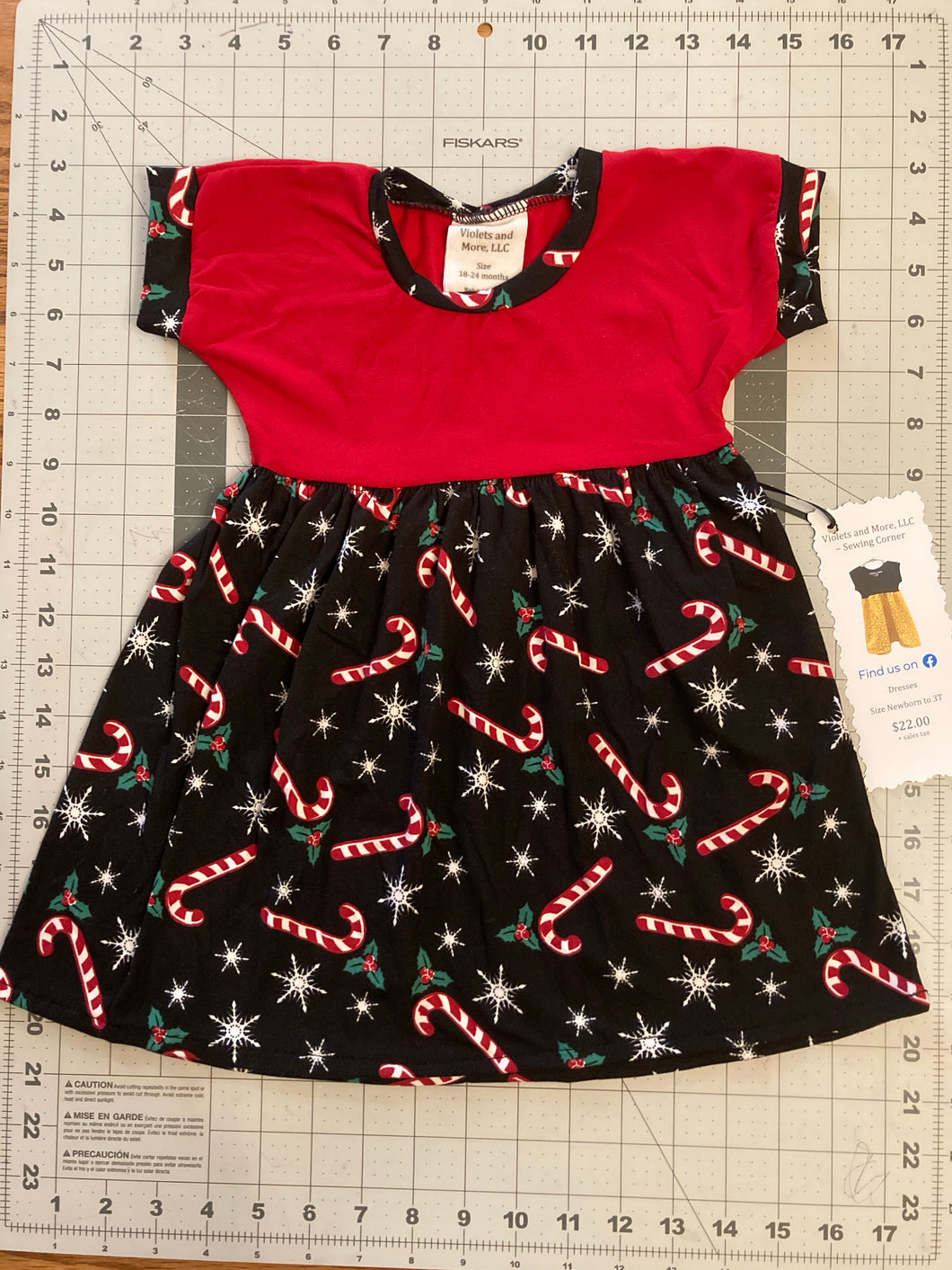 CLEARANCE 18-24 month Candy Cane Dress