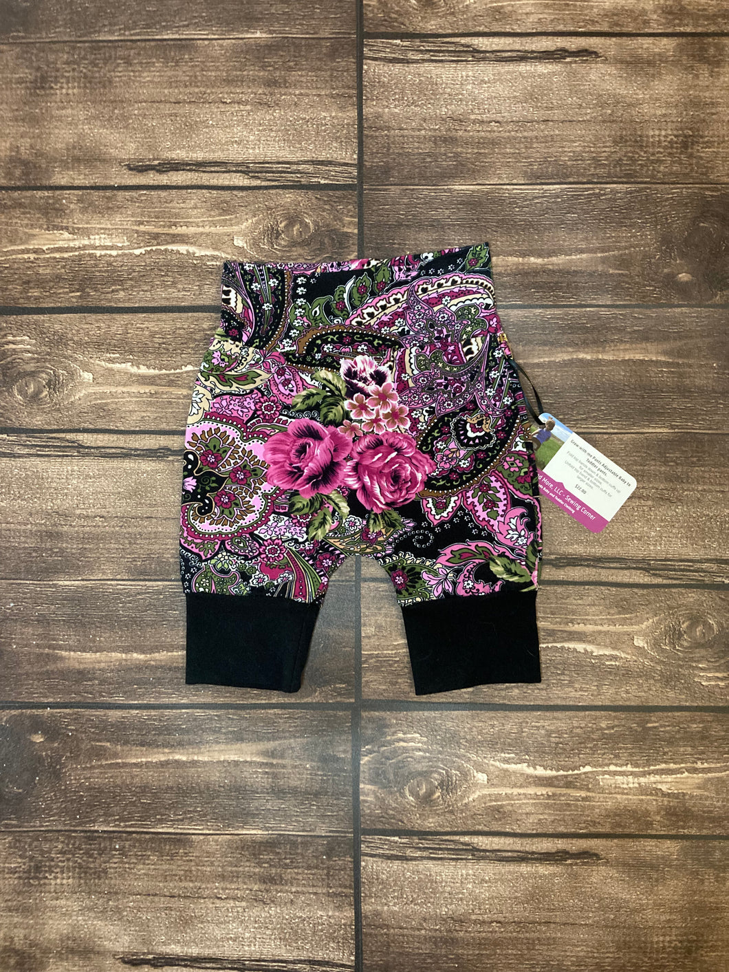 9mo-3T Purple Floral Pattern Maxaloones Shorts