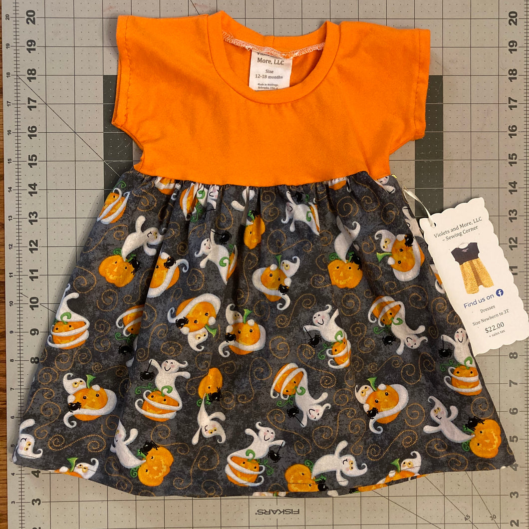 Pumpkin Ghost Dolman Dress